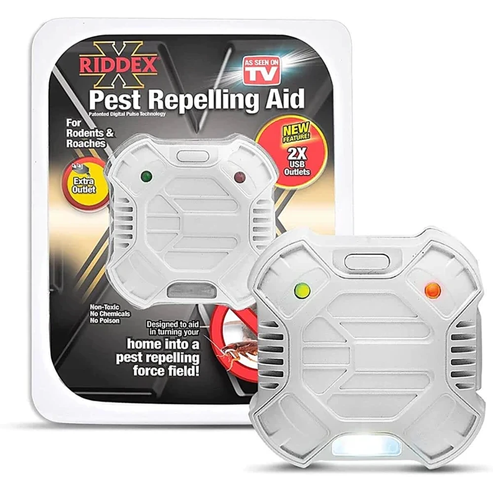 Riddex X pest repelling aid with retail packaging